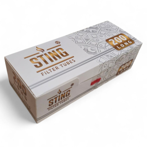 Гільзи для набивання цигарок білі Sting white 200 шт  20 мм