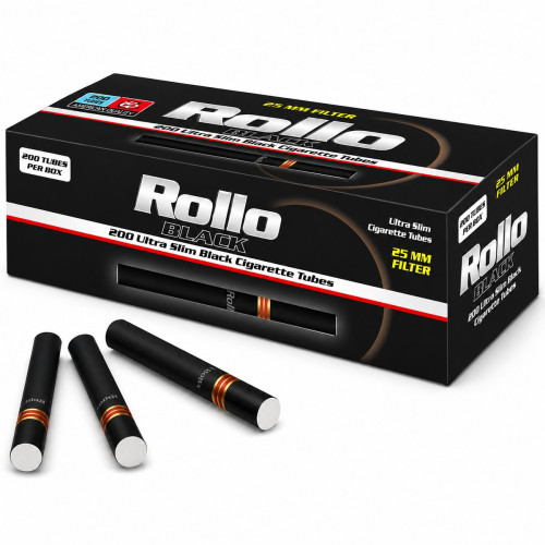 Гильзы для сигарет Rollo Eclipse Ultra Slim Black 200 шт 6,5×25 мм