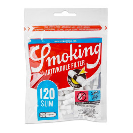 Фільтри для самокруток SMOKING SLIM CARBON 6x15 мм Вугільні