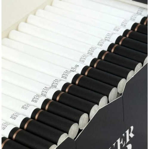 Гільзи для набивання сигарет SILVER STAR CARBON BLACK - WHITE X-LONG (200 шт)