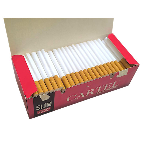 Сигаретні гільзи Cartel Slim Red - 6,5 мм 200 шт