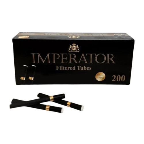 Гільзи для набивання сигарет Imperator Black Gold  200 шт 25 мм 