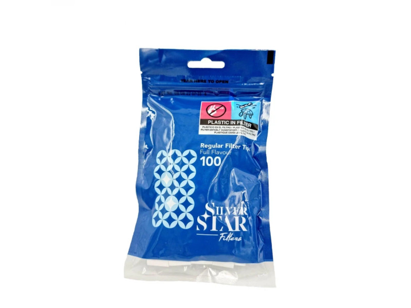 Фільтри для самокруток SILVER STAR REGULAR 8х15 мм ( 100 шт)
