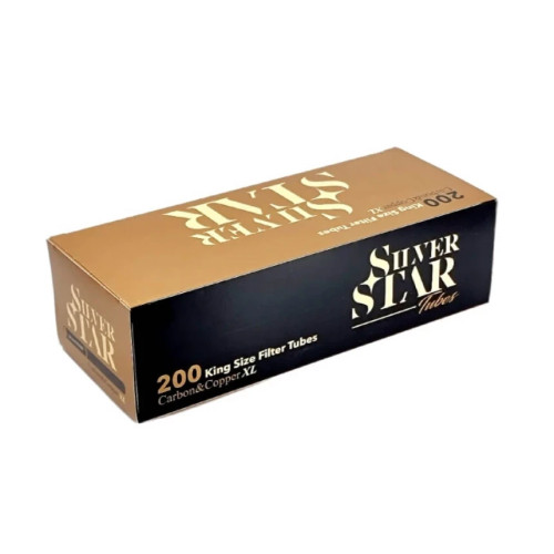 Гільзи для набивання сигарет SILVER STAR CARBON & COPPER X-LONG (200 шт)