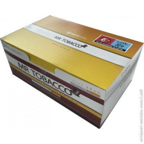 Сигаретні гільзи з фільтром для набивання тютюном MR TOBACCO 1000 шт
