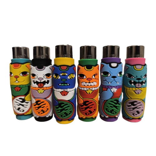 Запальничка Clipper Cat Silicone у силіконовому чохлі (набір з 6 шт.)