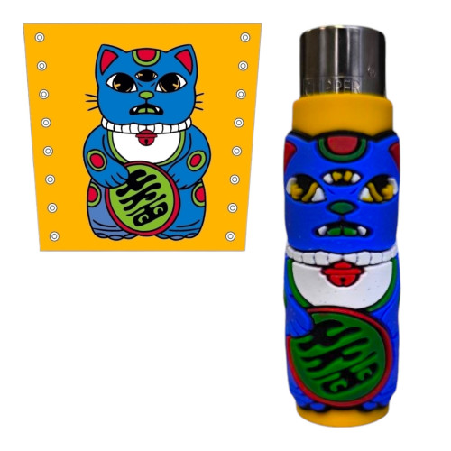 Запальничка Clipper Cat Yellow у силіконовому чохлі
