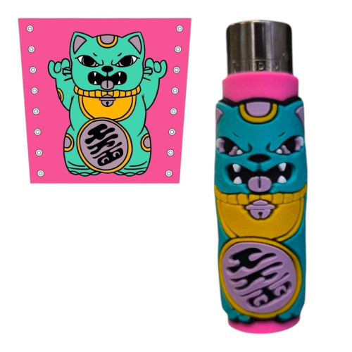 Запальничка Clipper Cat Pink у силіконовому чохлі