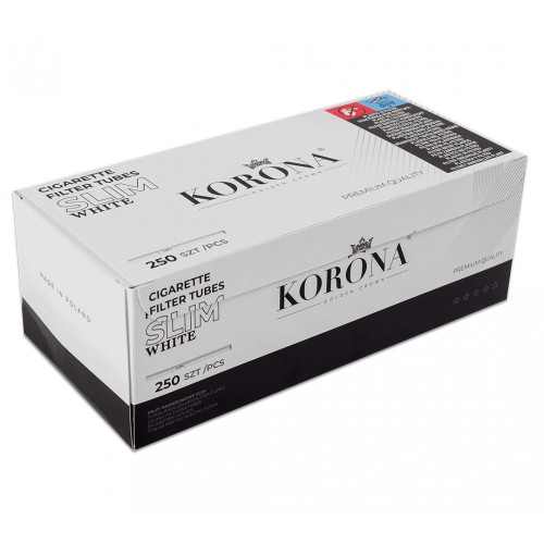 Гільзи для цигарок KORONA SLIM WHITE (250шт)