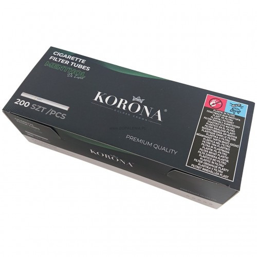Гільзи для сигарет KORONA MENTHOL DE LUXE (ментол) 200 шт.