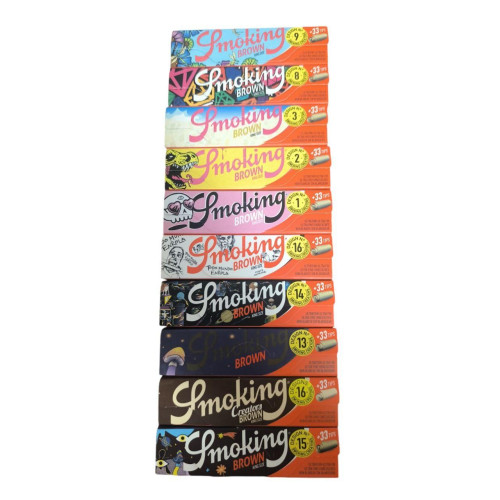 Папір для самокруток Smoking Brown 110мм (33) +Tips(33)