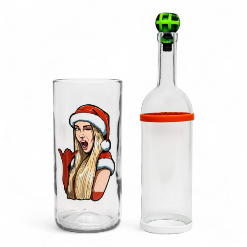 Скляний водний Merry Christmas