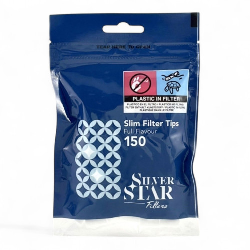 Фільтри для самокруток SILVER STAR SLIM 6х15 мм (150 шт)
