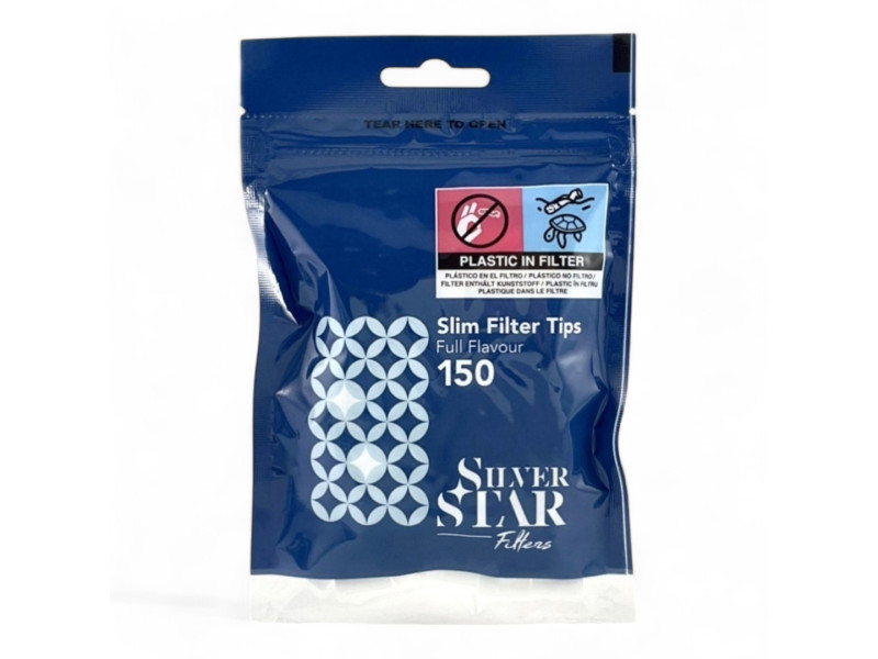 Фільтри для самокруток SILVER STAR SLIM 6х15 мм (150 шт)