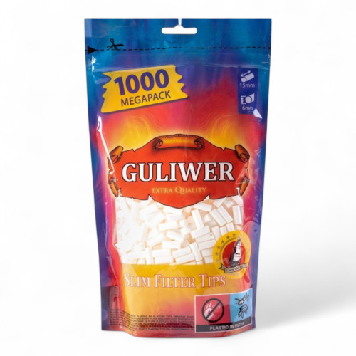Фільтри для самокруток GULIWER SLIM 6X15 мм (1000 шт)