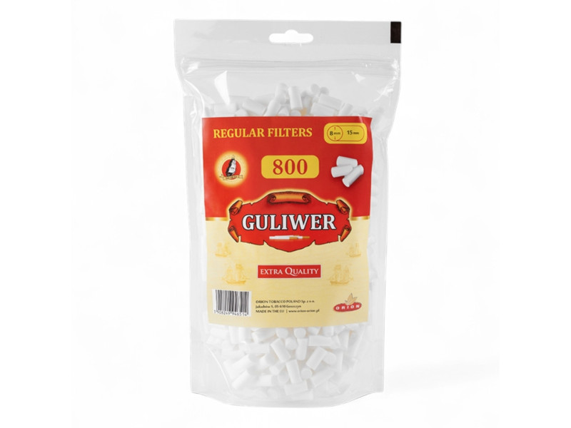 Фільтри для самокруток GULIWER REGULAR 8X15 мм (800 шт)
