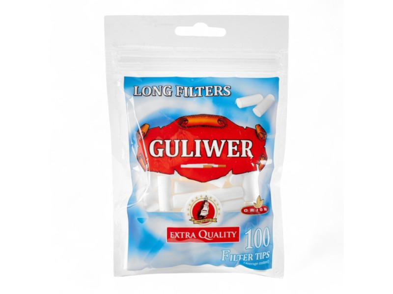 Фільтри для самокруток GULIWER REGULAR LONG 8X20 мм (100 шт)