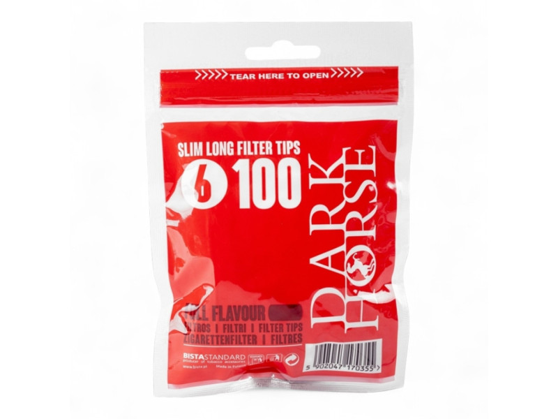 Фільтри для самокруток DARK HORSE SLIM X-LONG 6х22 мм (100 шт)