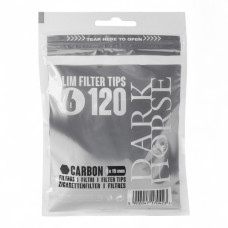 Фильтры для самокруток DARK HORSE SLIM CARBON 6х15 мм (120 шт)