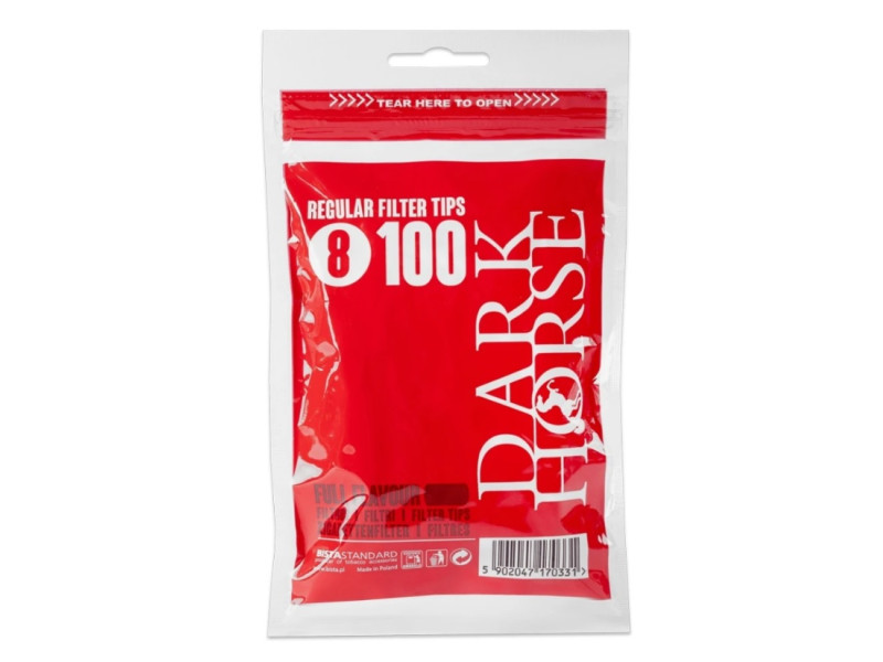 Фільтри для самокруток DARK HORSE REGULAR 8х15 мм (100 шт)
