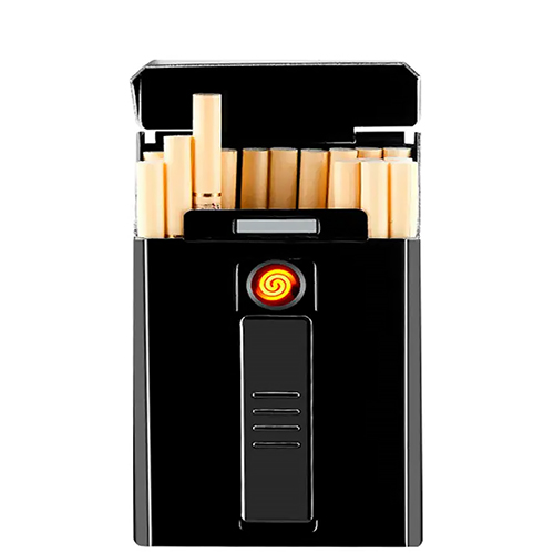 Металевий портсигар з USB-запальничкою