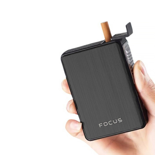 Портсигар з USB запальничкою та автодачею на 20 цигарок FOCUS