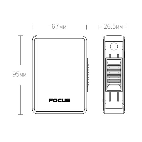 Портсигар з USB запальничкою та автодачею на 20 цигарок FOCUS