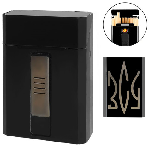 Металевий портсигар з USB-запальничкою