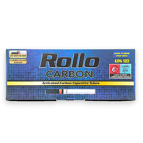 Сигаретні гільзи Rollo Carbon King  Size 200 шт 25мм