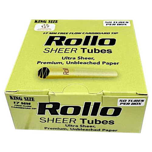 Сигаретні гільзи Rollo Sheer 50 шт з  невибіленого органічного паперу