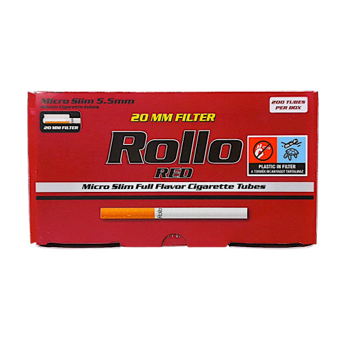 Гільзи Rollo Micro Slim Red 200 шт 5.5х20 мм