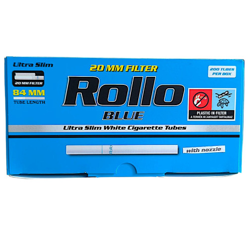 Сигаретні гільзи Rollo Blue Ultra Slim 200 шт 6,5*20 мм