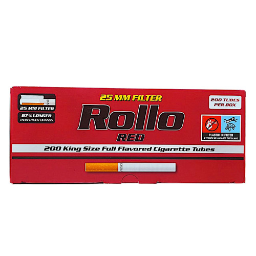 Гільзи для цигарок Rollo Red King  Size 200 шт 25 мм