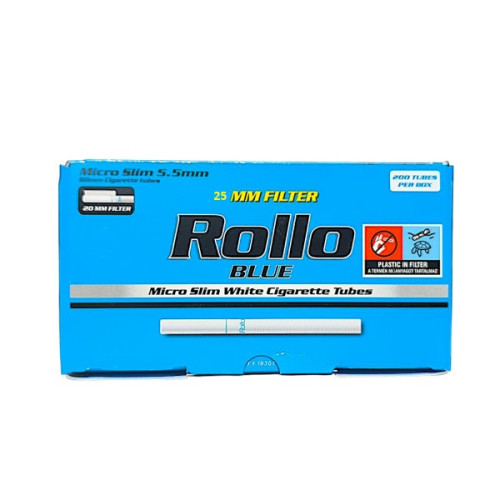 Гільзи Rollo Micro Slim Blue 200 шт 5.5х25 мм