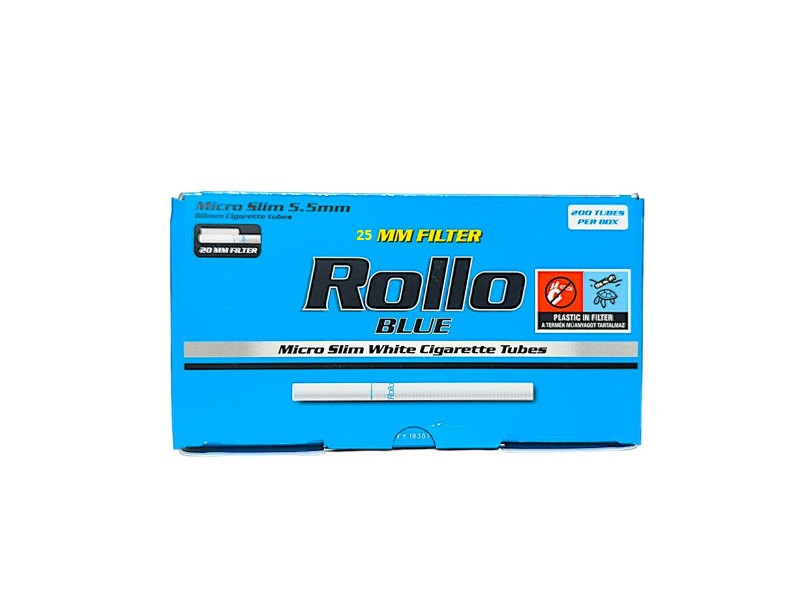 Гільзи Rollo Micro Slim Blue 200 шт 5.5х25 мм