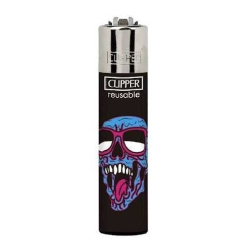 Запальничка Clipper Hippie Molten Skulls