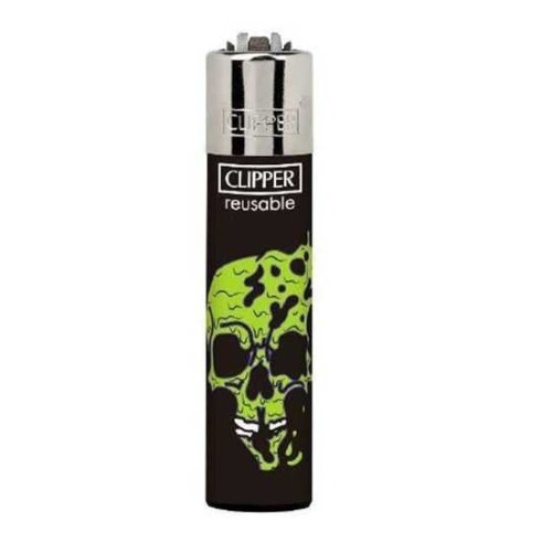 Запальничка Clipper Hippie Molten Skulls