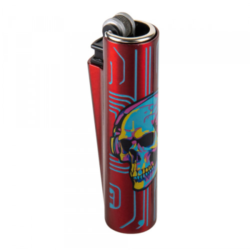 Запальничка Clipper Mini Metal Case DJ Red Skull