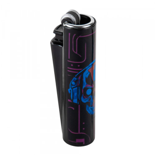 Запальничка Clipper Mini Metal Case DJ Black Skull