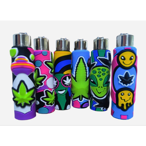 Запальничка Clipper The Coolest Silicone у силіконовому чохлі (колекція з 6 шт.)