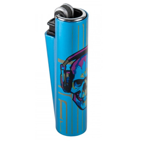 Запальничка Clipper Mini Metal Case DJ Blue Skull