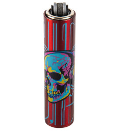 Запальничка Clipper Mini Metal Case DJ Red Skull