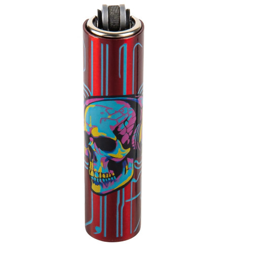 Запальничка Clipper Mini Metal Case DJ Red Skull
