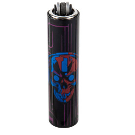 Зажигалка Clipper Mini Metal Case DJ Black Skull