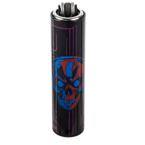Запальничка Clipper Mini Metal Case DJ Black Skull