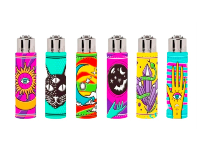 Зажигалка Clipper Silicone в силиконовом чехле (Колекцыя 6шт )