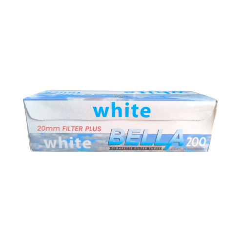 Сигаретні гільзи білі Bella white 200 шт  20 мм